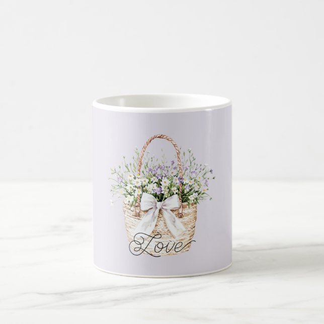 Caneca De Café Gold Lavender Floral Love (Centro)