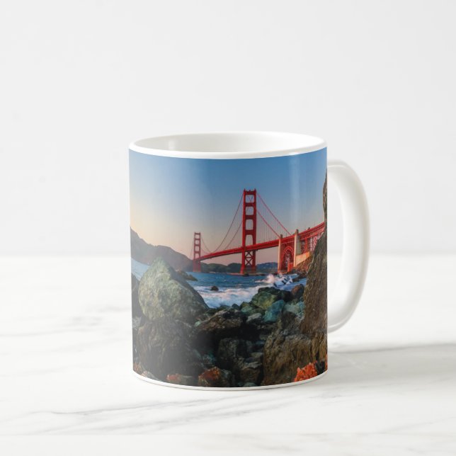 Caneca De Café Golden gate bridge no crepúsculo | San Francisco (Frente Esquerda)