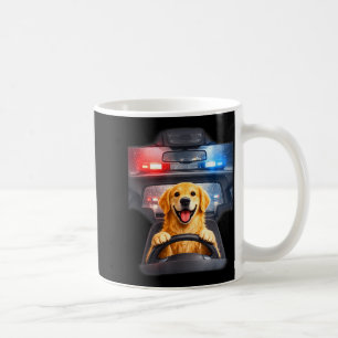 Caneca De Café Golden retriever engraçado dirigindo meme de carro