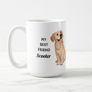 Caneca De Café Golden Retriever Meu Melhor Amigo Nome Personaliza
