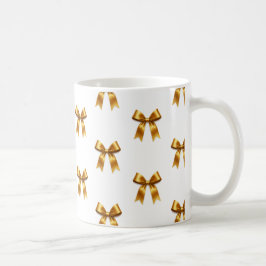 Caneca De Café Golden Ribbon Pattern — Elegant Minimal Luxury