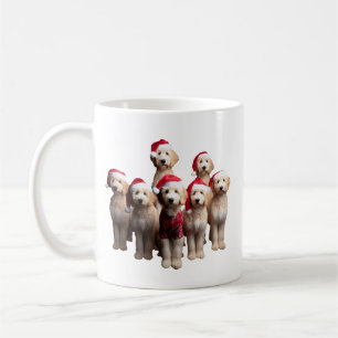 Caneca De Café Goldendoodle de Natal, Cão Labradoodle de Xmas