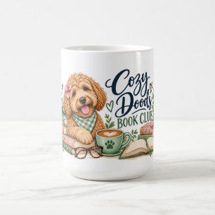Caneca de Café Goldendoodle do Clube do Livro Cozy