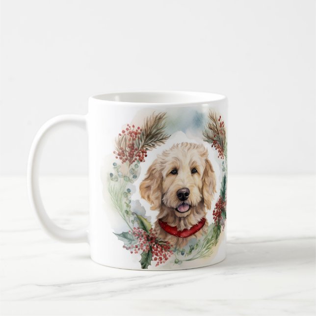 Caneca De Café Goldendoodle Festivo Fúria Fúria Fúria Fúria Fúria (Esquerda)