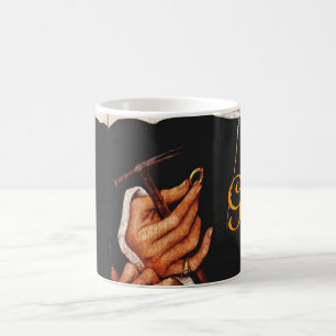 CANECA DE CAFÉ GOLDSMITH,METALWORKER DE PRECIOSO,ARTE JUDAY DOURA