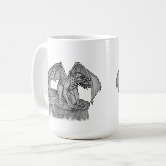 Caneca De Café Golem Gargoyle (Frente Esquerda)
