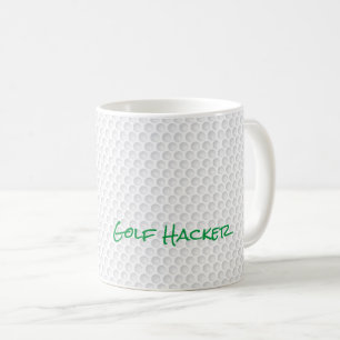 Caneca De Café Golf Ball Dimples Hacker Pai Golfing Engraçado