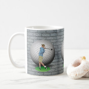 Caneca De Café Golf Balls Golfer