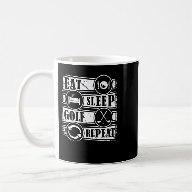 Caneca De Café Golf Eat Sleep Golf Repeat 651 golfer (Esquerda)