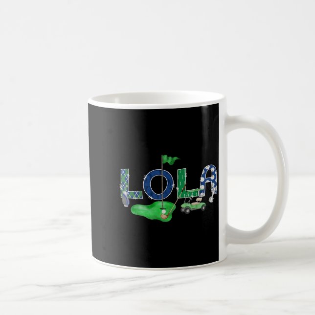 Caneca De Café Golf Lola Hole In One Golf 1st Birthday Boy Party  (Direita)