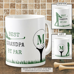 Caneca De Café Golf MELHOR GRANDPA POR PAR Monograma Café Mug