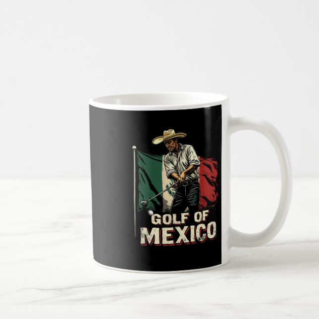 Caneca De Café Golf Of Mexico Funny Golfer Pun Patriotic Mexican  (Direita)