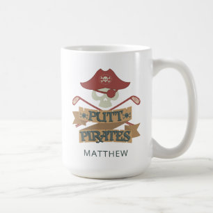 Caneca De Café Golf Putt Piratas Esporte ao Ar Livre Hobby Person