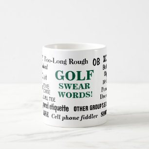 Caneca De Café Golf Suores Palavras Golfista Pet Peeves Piada Gol