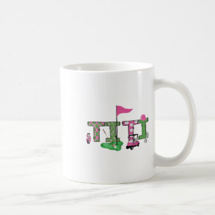Caneca De Café Golf Titi Pink Hole Em Uma primeiro aniversario De