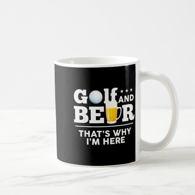 Caneca De Café Golfe e Piada de Cerveja Pai Divertido Dia dos Pai (Direita)