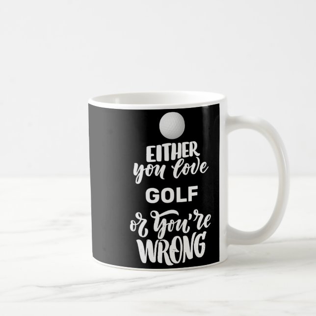 Caneca De Café Golfe Engraçado Ama Jogar Golfe Golfista  (Direita)