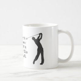 Caneca De Café Golfe Furo--um na comemoração customizável