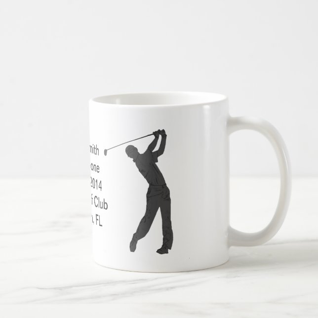Caneca De Café Golfe Furo--um na comemoração customizável (Direita)