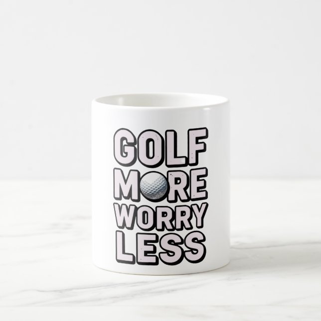 Caneca De Café Golfe Mais, Preocupe-se Menos para Golfista  (Centro)