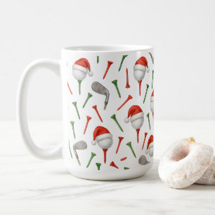 Caneca De Café Golfe Natal temido com presentes de bola para golf
