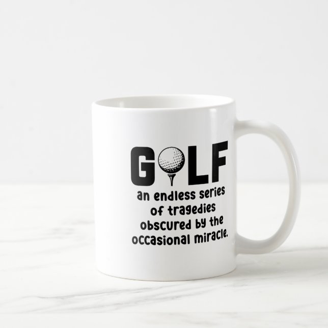 Caneca De Café Golfe Uma Série Sem Fim De Tragédias Golfando Golf (Direita)
