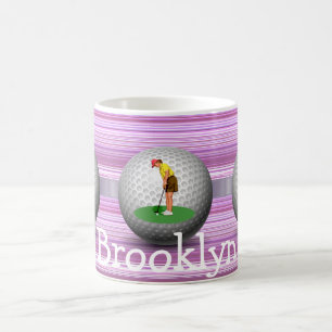 Caneca De Café Golfer Golf Balls Strig