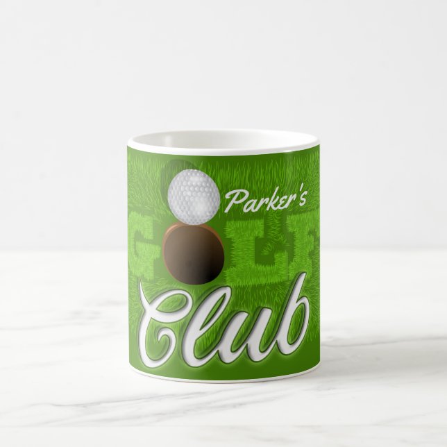 Caneca De Café Golfer Green Golf Course Club Personalizado (Centro)