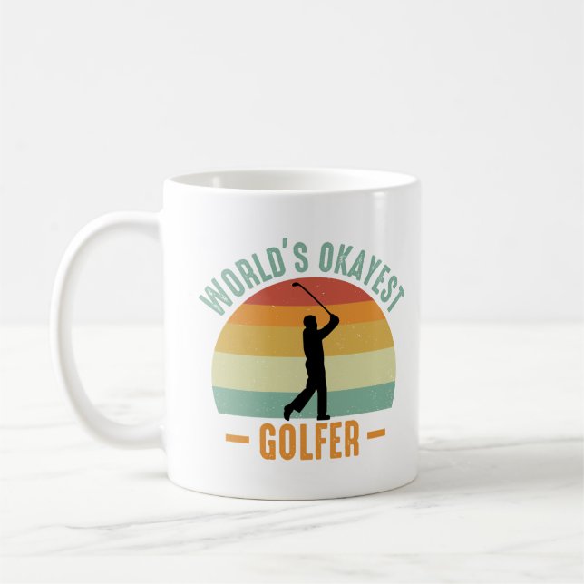Caneca De Café Golfer mais Okayest do Mundo (Esquerda)