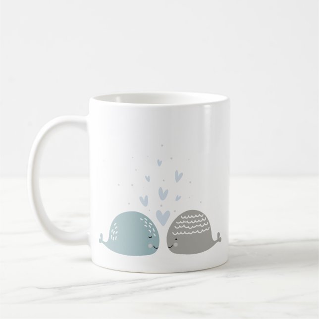 Caneca De Café Golfinho Casal super bonito (Esquerda)