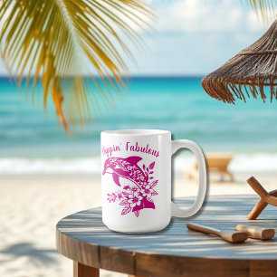 Caneca De Café Golfinho Havaiano Invertido Fabuloso