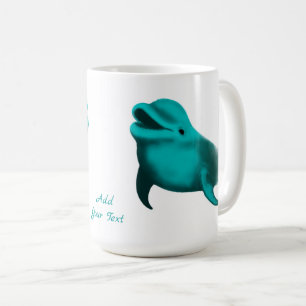 Caneca De Café Golfinho Sortudo - Adicione seu texto