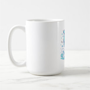 Caneca De Café Golfinho Splash de Bolha Personalizado Animal Mari