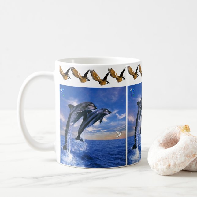 Caneca De Café golfinhos-de-caneca (Com Donut)