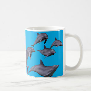 Caneca De Café Golfinhos do Oceano Nado