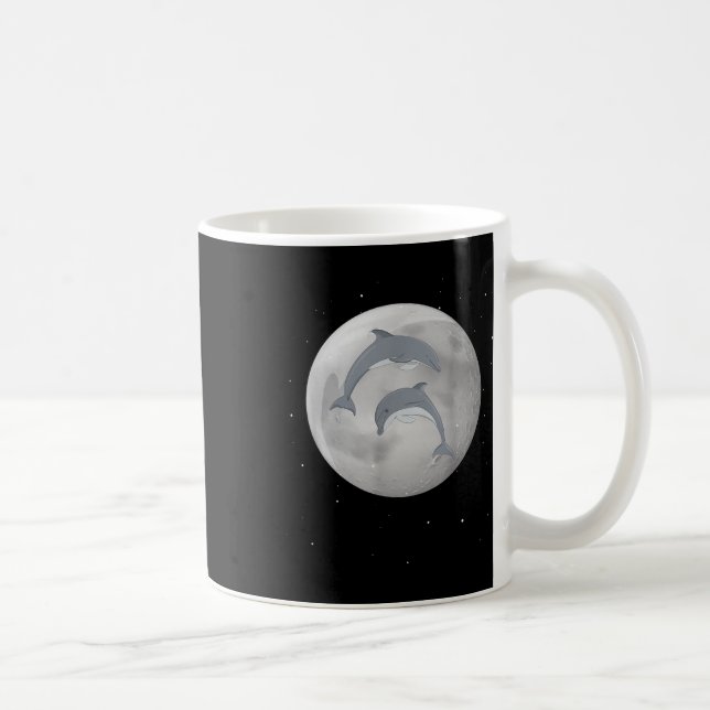 Caneca De Café Golfinhos, Golfinhos Estrela da Lua, Proteção Ambi (Direita)