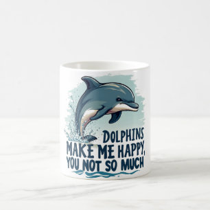 Caneca De Café Golfinhos me fazem feliz