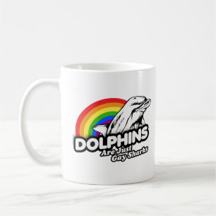 Caneca De Café Golfinhos são apenas tubarões gay