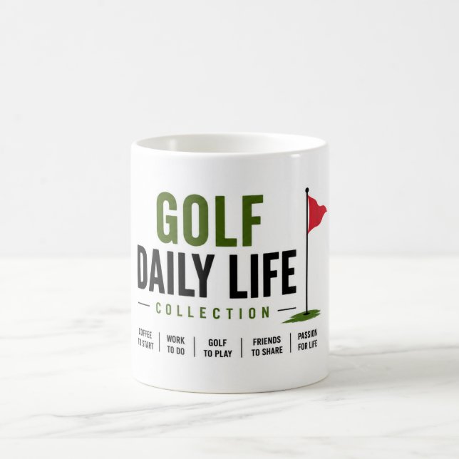 Caneca De Café Golfista da vida diária golfista (Centro)