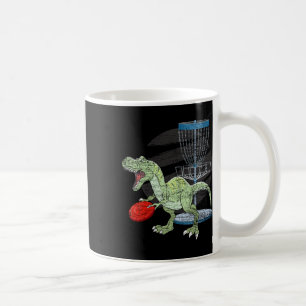 Caneca De Café Golfista de Frisbee T Rex Dinossauro Jogador de Go
