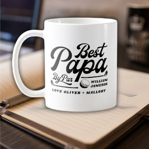 Caneca De Café Golfista Engraçado Melhor Papa Por Dia de os pais 