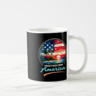 Caneca De Café Golfo Da América Dos Eua Retro Vintage Beach