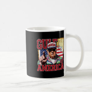 Caneca De Café Golfo Da América Dos Eua Trump Saudação Do Patrio