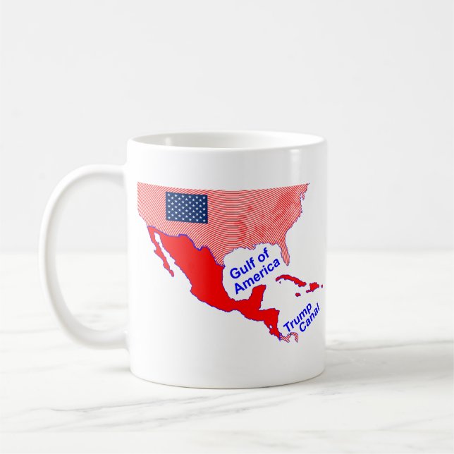 Caneca De Café Golfo da América, Trump Canal Coffee Mug (Esquerda)