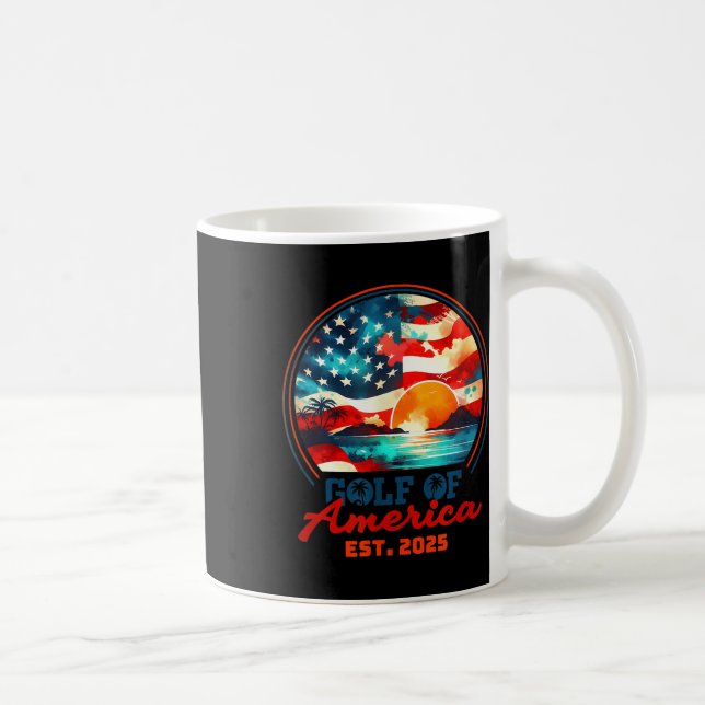 Caneca De Café Golfo De Bandeira Americana 2025 (Direita)