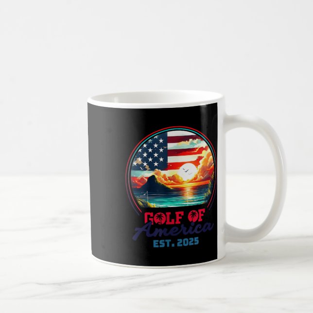 Caneca De Café Golfo De Bandeira Americano 2025 (Direita)