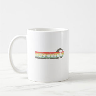 Caneca De Café Golfo do México Est 1550 Retro Vintage Praia