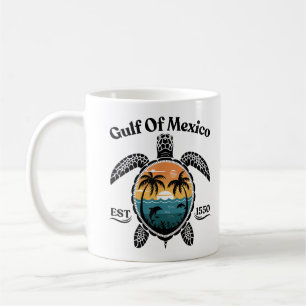 Caneca De Café Golfo Do México Tartaruga Est 1550 Golfo Do México