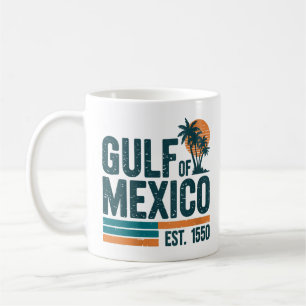 Caneca De Café Golfo do México Vintage Desde 1550 Praia Retro