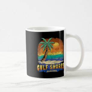 Caneca De Café Golfo Shores Alabama Vintage angustiado Souvenir